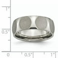 thumbnail image 6 of Titanium Faceted 8mm Satin Band, 6 of 7