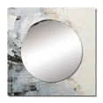 thumbnail image 2 of Designart "Majestic Motion In White And Grey" abstract spirals Square Mirror For Wall Decor - Large White Square Printed Wall Mirror Art - Square Modern Mirror - Wall Mounted Square Large Mirror, 2 of 5