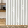 thumbnail image 5 of Accordion Style Magnetic Folding Door Curtains for Doorways/Closet, Room Divider Pleated Drapes with Hooks for Interior Living Room/Bedroom/Open Closet, White, W39 x L78 inches, 1 Panel, 5 of 7