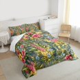 thumbnail image 3 of Feelyou Spring Plant Botanical Full Size Comforter Sets, Spring Flower Floral Bedding Comforter Set, Vintage French Style Reversible Bedding Sets, Ultra Soft Bedroom Decor, 3-Piece, 3 of 8