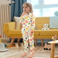 thumbnail image 5 of Dailycode Cotton Pajama Set Snug Fit Long Sleeve Top and Pants for 18M-8Y Tomato Orange Berry, 5 of 7