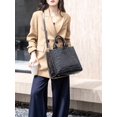 thumbnail image 5 of Genuine Cowhide Leather Women Tote Bag,Crocodile Embossed Crossbody Shoulder Purse, Purse for Work, 5 of 8