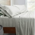 thumbnail image 7 of Linen Tencel Cotton Lyocell Blended Celeste Color Queen Colling Bed Sheet Set, 7 of 7
