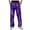 Purple, variant on Luwomo Leisure Mens Pants Carnival Special Glitter Wide Leg Long Elastic Waist Festival Loose Fit Trousers Blue,L