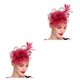 thumbnail image 1 of Qarigey Tocado de boda con flores para el pelo, mano de obra fina, exquisito adorno europeo, colgante de cabeza multiusos, púrpura-rojo Rojo púrpura 2Conjunto, 1 of 6