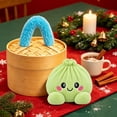 thumbnail image 6 of Christmas Plush Rainbow Dumpling Toy, 2026 Mystery Stuffed Dumpling Plushies Fidget Toy with Simulated Steamer & Fuzzy Handle, Stress Relief Surprise Gift, 6 of 9