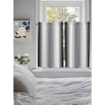 thumbnail image 4 of Tier Curtains 45 Inches Long, Ombre Black White Window Treatment Curtain Drapes, Simple Abstract Striped Farmhouse Small Curtain Drapes for Bathroom Laundry Room, 27.5"x45", 2 Panels, 4 of 7