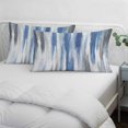 thumbnail image 4 of Blue Gray Small Pillow Covers, Modern Simple Abstract White Ombre Texture Soft Breathable Throw Pillow Cases with Invisible Zipper, Decorative Pillowcase Pillows Protectors for Sofa Bed Chair 12"x20", 4 of 9