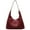 Wine Red, variant on Yucurem Slouchy Hobo Bag For Women Zipper Shoulder Bag Pu Leather For Travel (Wine Red) Fashion shoulder bag (Wine Red)