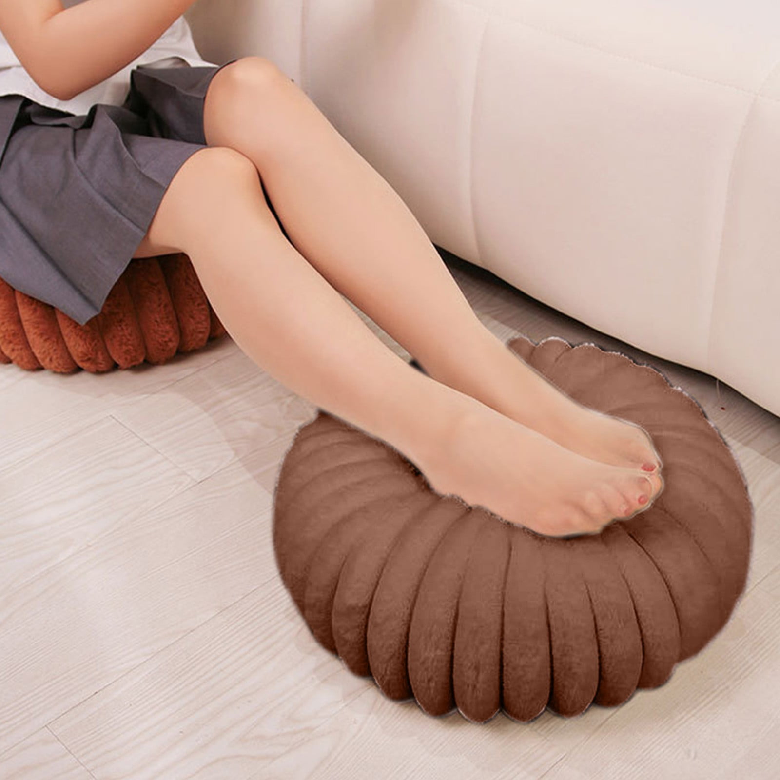 Hvmvliv 13.77x13.77x5.9in Throw Pillow for Couch Pumpkin Cushion Sofa Decorative Cushion Pumpkin Sofa Pillow Lazy Person Pillow Living Room Pillow Tatami Brown