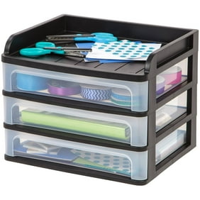 Iris Large Desktop Stacking Drawer 6 Pack Walmart Com