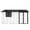 White/Black, variant on Aukfa 10 x 12FT Outdoor Storage Shed with Lockable Door, Metal Garden Tool Shed with Window & Sloped Roof for Backyard, Patio and Backyard, Black
