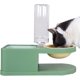 thumbnail image 4 of Cuenco para gatos, cuenco para gatos de doble elevación con botella de agua automática, cuenco para mascotas de plástico para gatos, cachorros y perros (verde). Afortunado Sencillez, 4 of 5