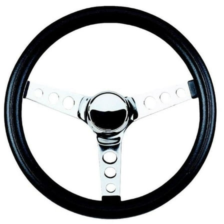 831 13.5 in. Classic Series Steering Wheel - Black &Chrome