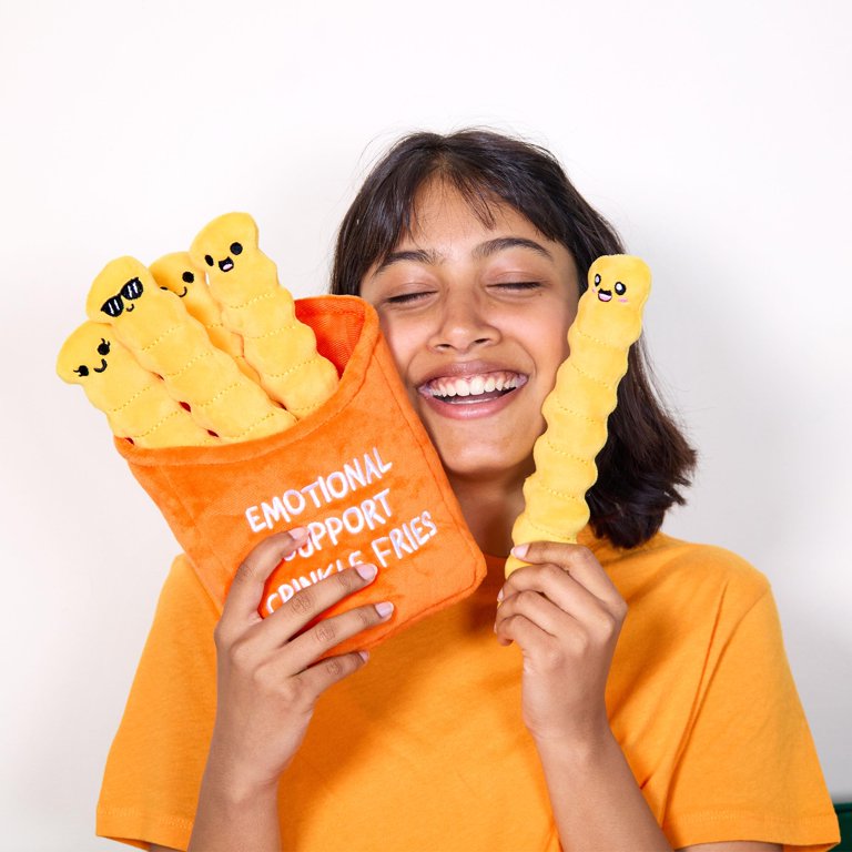 Emotional Support Pals Crinkle Fries Food Plush Toys, 5 Plushies
