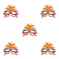 thumbnail image 1 of Marco de anteojos de pluma DIY Wosthever gafas decorativas de carnaval amarillas, 1 of 6
