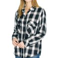 thumbnail image 1 of Sanctuary Clothing - Camisa a cuadros para mujer, color negro, mediano, 1 of 1