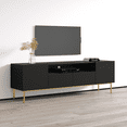 thumbnail image 2 of Nicole TV Stand for TVs up to 85", Mid-Century Modern Matte 75" Entertainment Center, TV Media Console with Storage Cabinets, 2 of 5