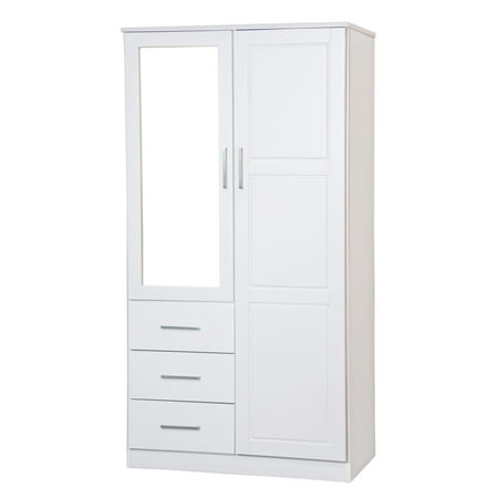 Palace Imports 100 Solid Wood 2 Door Metro Wardrobe With Mirror