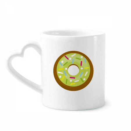 

Green Western Dessert Food Mug Coffee Cerac Drinkware Glass Heart Cup