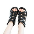 thumbnail image 3 of Roman Style Girls Summer Sandals Beach Sandals Outdoor Rubber Sandals Black, 3 of 5
