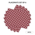 thumbnail image 5 of Rocae Red Moroccan Printed Heat Resistant Place Mats,Classic Hemstitch Cloth Fabric Placemats Imitation Linen Place Mat Table Mats 18x12 inch, 5 of 5