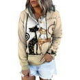thumbnail image 1 of Sweat à Capuche d'Hiver pour Femmes, Pull de Mode Mi-Long, Blouse Ample Imprimée de Noël, Pull de Noël, Cardigan à Col Rond Chaud, 1 of 4
