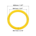 thumbnail image 2 of Unique Bargains 2' OD 1.6' ID Loose Leaf Rings Binder Ring Plastic O Rings for Book Scrapbook, Yellow 50 Pack, 2 of 6