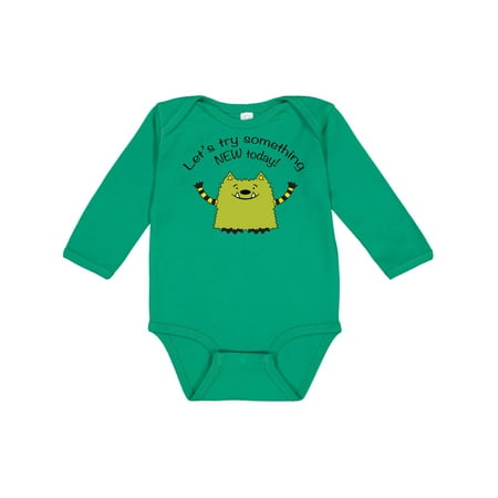 

Inktastic Whatif Monster Try Something New Gift Baby Boy or Baby Girl Long Sleeve Bodysuit