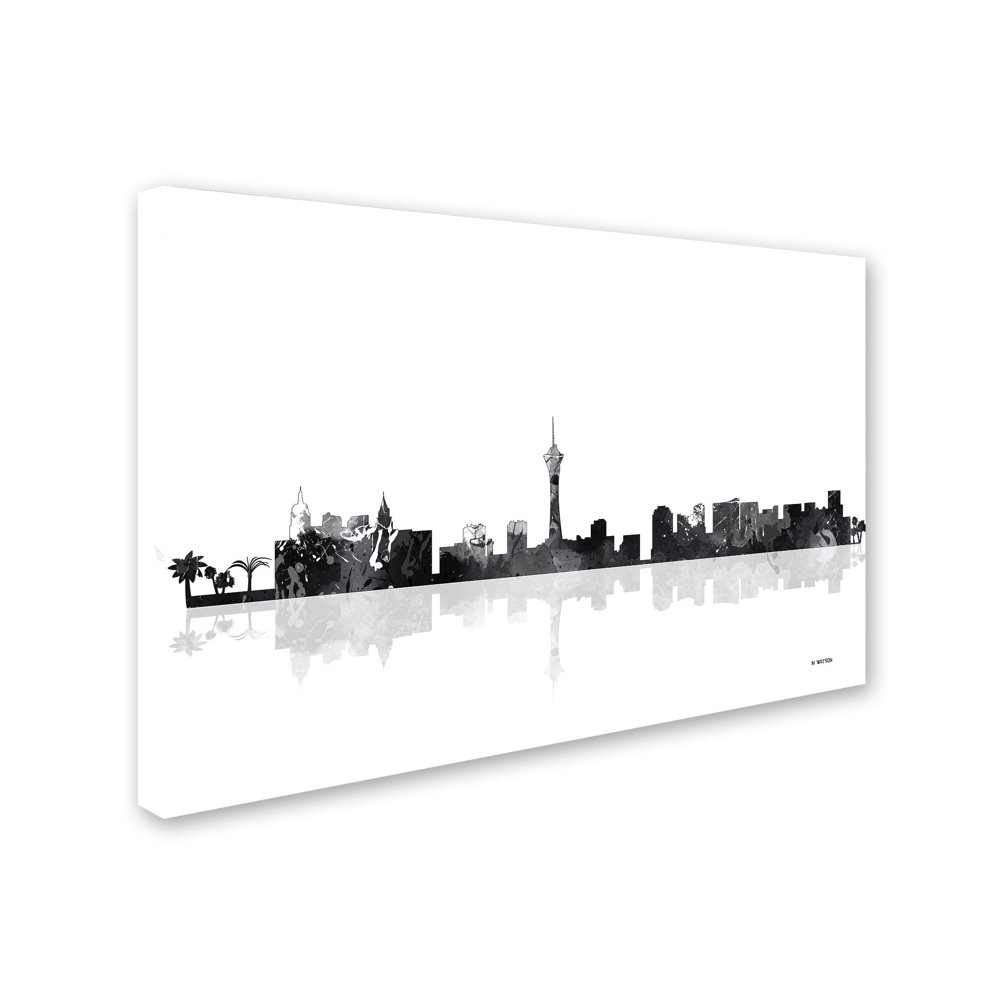 "Las Vegas Nevada Skyline BG-1" Canvas Art by Marlene Watson