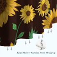thumbnail image 6 of Brown Green Bud Sunflower Pattern Shower Curtain 72"x84" ,Bathroom Decorative Shower Curtains Set with 12 Hooks,Modern Waterproof Washable Shower Curtain, 6 of 6