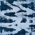 thumbnail image 1 of Ahgly Company Machine Washable Indoor Square Abstract Blue Jay Blue Area Rugs, 7' Square, 1 of 7