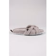 thumbnail image 4 of Pretty You London Women's Ariel Hard Soled Knot Slider Slipper in Gray, 4 of 5
