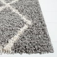 thumbnail image 4 of SAFAVIEH Venus Nanda Geometric Shag Area Rug, 6'7" x 6'7" Square, Grey/Ivory, 4 of 9