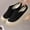 Black, variant on Women’s Slip on Backless Mule Sneakers Breathable Hollow Knit Upper Cushioned Thick Platform Sole Comfort Casual Footwear for Daily Wear Beige 7(38)
