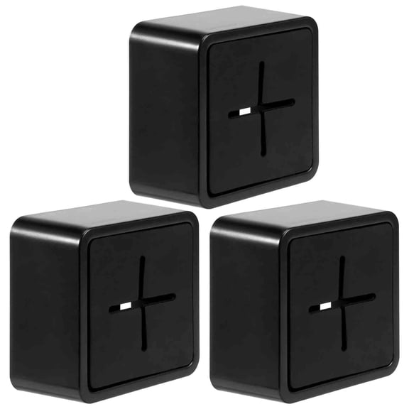 New Arrivals Self Adhesive Kitchen Towel Hanger Grabber, 3 Pack Black