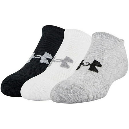 Under Armour 730-U6721P3-001 Children's Size 13.5K-4.5 Black Socks (3 Pack)
