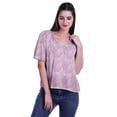thumbnail image 2 of Moomaya Blouse d'Été Boho à Manches Courtes en Rayonne Imprimée pour Femmes, 2 of 5