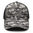 thumbnail image 2 of Adjustable Baseball Cap, Spliced Print Trucker Hat for Men & Women, Breathable Cotton Blend, Camouflage Print, 2 of 3