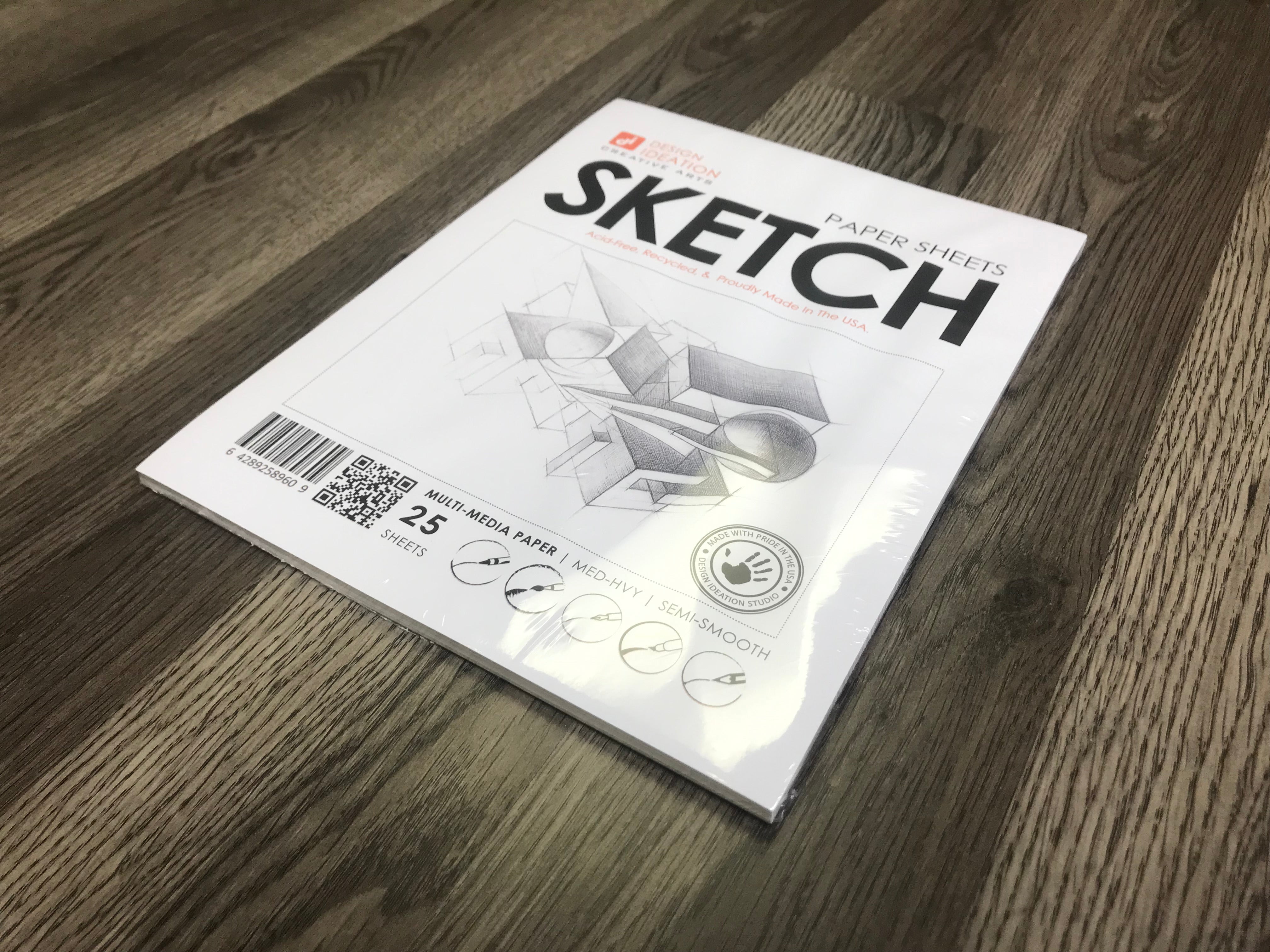 SKETCH Paper : Multi-media paper. Loose Sheet Pack. (8.5" x 11") (100 Sheets)