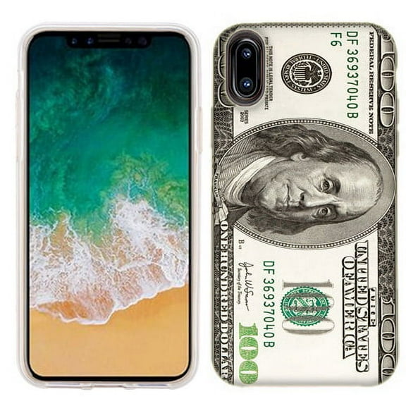 MUNDAZE Hundred Dollar Case Cover For Apple iPhone X