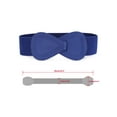 thumbnail image 3 of Cinturón elástico de cuero sintético con hebilla en forma de 8 Inspire Chic para ajustar la cintura de dama, medida de cintura: 31"/78.5cm-43"/109cm Azul, 3 of 7