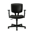 HON Volt Task Chair, SynchroTilt, Tension, Lock, Adjustable Arms, Black SofThread Leather
