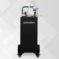 thumbnail image 2 of Arksen 30 Gallon Portable Gas Caddy Fuel Storage Tank Large Gasoline Diesel Can Hand Siphon Pump Rolling Wheels, Black, 2 of 7