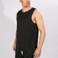thumbnail image 6 of Mens Workout Tank Tops Qiggri Men Casual Fashion Solid Pullover Round Neck Sports Tank Blouse Men's Shirts, 6 of 7