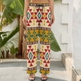 thumbnail image 5 of Wide Leg Pants Woman, Aztec High Waist Knot Palazzo Pants for Women, Elastic Sweatpants Yoga Lounge Pants Trousers with Pockets Fall Pants for Women 2024, 5 of 6