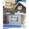 thumbnail image 4 of American Flag Outdoor TV Cover 30 to 32 Inch Weatherproof, Forest 4th of July Independence Day 600D Oxford TV Covers with Waterproof Zipper, Outside Flat TV Screen Protector Size 30"W x 19"H x 4.5"D, 4 of 7