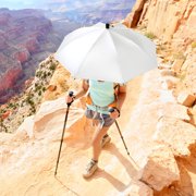 G4Free 46 Inch Large Hiking Umbrella Ultralight UV Silver Reflective Full-size Trekking Backpacking Umbrella