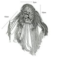 thumbnail image 5 of OPOLSKI Shoulder Brooch Tassels Rhinestones Jewelry Handmade Shiny Epaulet Sliver1, 5 of 7