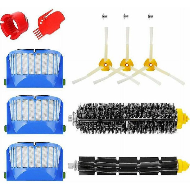 Kit de accesorios para Irobot Roomba serie 600 671 692 694 697 698 650 651 660 690 piezas de repuesto de rollo de filtro de cepillo de escoba (hy)